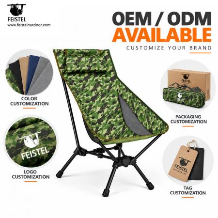 Lightweight High Back Camping Chair – 7075 Aluminum, 1.90kg, Compact 42cm Pack 