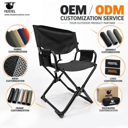 Heavy Duty Folding Director Camping Chair – 150kg Metal Frame, 600D Polyester Mesh & Hard Armrests 