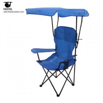 Camping Foldable Fishing Chair with Cup Holder Sunshade
