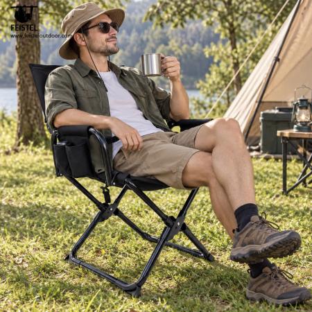 Heavy Duty Folding Director Camping Chair – 150kg Metal Frame, 600D Polyester Mesh & Hard Armrests 