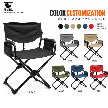 Heavy Duty Folding Director Camping Chair – 150kg Metal Frame, 600D Polyester Mesh & Hard Armrests 