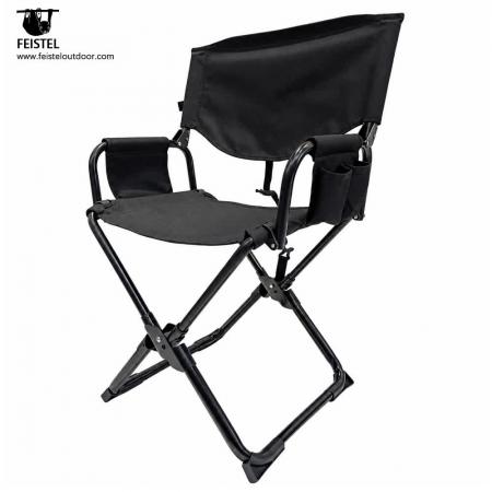 Heavy Duty Folding Director Camping Chair – 150kg Metal Frame, 600D Polyester Mesh & Hard Armrests 