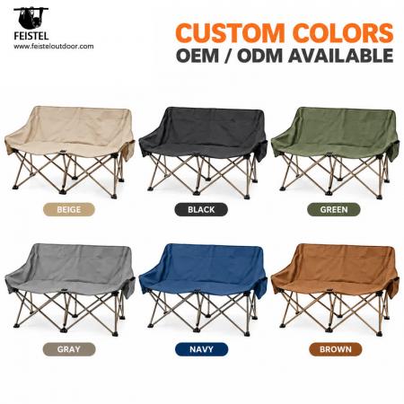 2 Person Folding Camping Chair – 114cm Double Loveseat, 250kg Capacity, 4.05kg Portable Design 