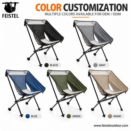 Foldable Outdoor Camping Chair – 1kg 7075 Aluminum Frame, Mesh Back & 40×14cm Compact Pack 
