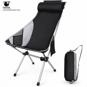 High Back Folding Camping Chair with Headrest