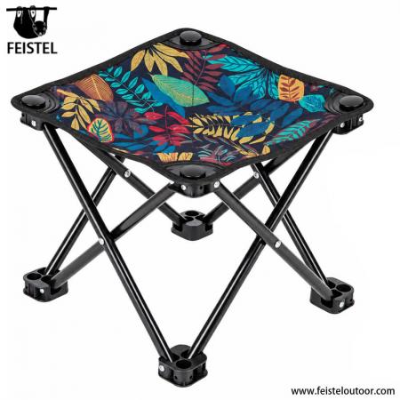 Mini Folding Camping Stool – 0.4kg Carbon Steel Portable Seat, 150kg Capacity, 600D Oxford 