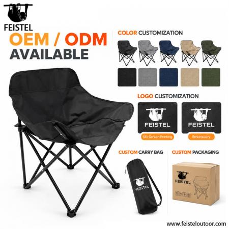 Portable Outdoor Camping Chair – 1.70kg Foldable Carbon Steel Frame, 600D Oxford Seat 