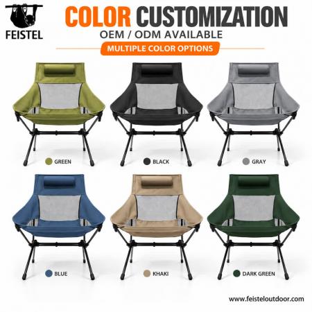 Extra Wide High Back Camping Chair – 7075 Aluminum, Breathable Mesh, 150kg Capacity 