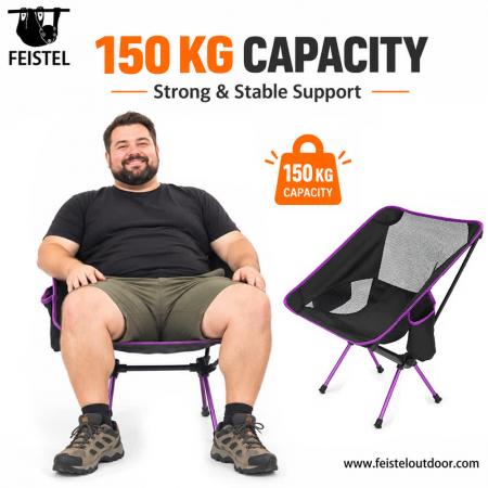 Lightweight Women's Camping Chair – 2.29lb Portable Folding Beach Chair, 7075 Aluminum, 120kg Capacity 
