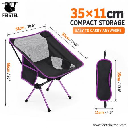 Lightweight Women's Camping Chair – 2.29lb Portable Folding Beach Chair, 7075 Aluminum, 120kg Capacity 