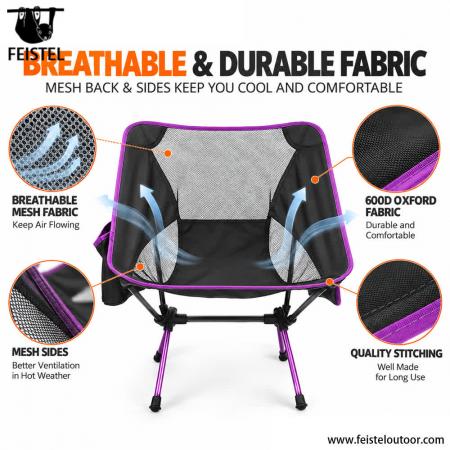 Lightweight Women's Camping Chair – 2.29lb Portable Folding Beach Chair, 7075 Aluminum, 120kg Capacity 