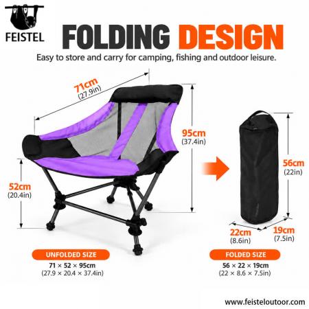 Portable Folding Camping Rocker Chair – 2.5kg 6013 Aluminum Outdoor Rocking Chair, 150kg Capacity 