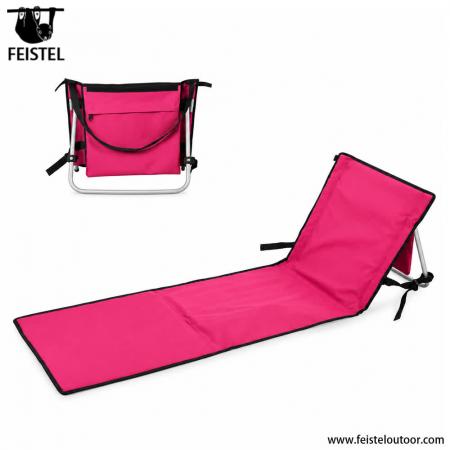 Portable Folding Lawn Camping Chair & Adjustable Reclining Beach Mat Lounger 