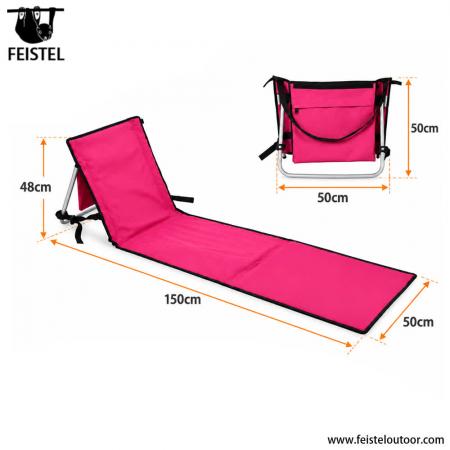 Portable Folding Lawn Camping Chair & Adjustable Reclining Beach Mat Lounger 