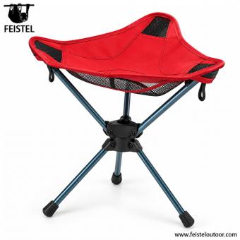 600D Oxford Cloth Aluminum 360° Swivel Camping Chair Stool