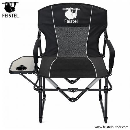 Folding Camping Chair with Side Table – 600D Oxford Heavy Duty Director Chair, 150kg Capacity 