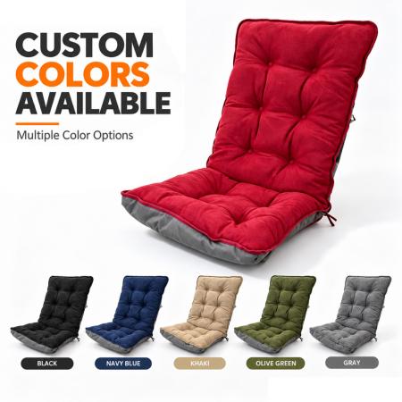Plush Camping Chair Cushion Cover – 55×125cm Full-Length Padded Seat & Backrest Liner 