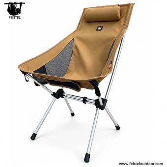 Aluminum Folding Chair with High Back Pillow