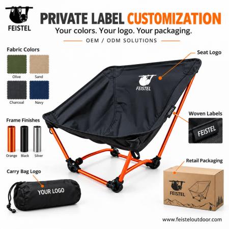 0.56kg Folding Camping Chair Without legs– 7001 Aluminum Ultra-No Leg Hiking Chair, 150kg Capacity 