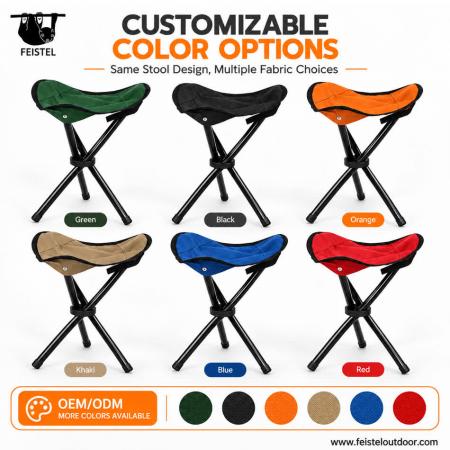 Portable Folding Stool – 7075 Aluminum Tripod Camping Stool, Compact 6 × 35cm, 120kg Capacity 