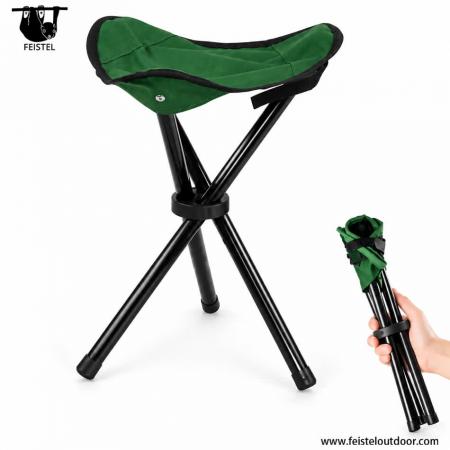 Portable Folding Stool – 7075 Aluminum Tripod Camping Stool, Compact 6 × 35cm, 120kg Capacity 