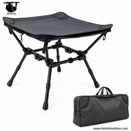 Portable Folding Stool – 2-in-1 Aluminum Camping Stool & Side Table, 1.45kg Lightweight, 120kg Capacity 
