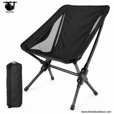 Portable Camping Chair – 7075 Aluminum Folding Moon Chair, 1.7kg Lightweight, 150kg Capacity 