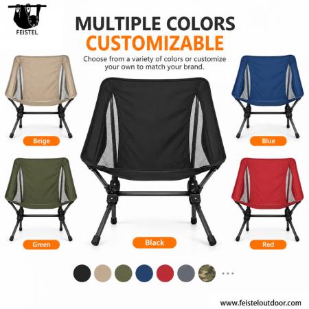 Portable Camping Chair – 7075 Aluminum Folding Moon Chair, 1.7kg Lightweight, 150kg Capacity 