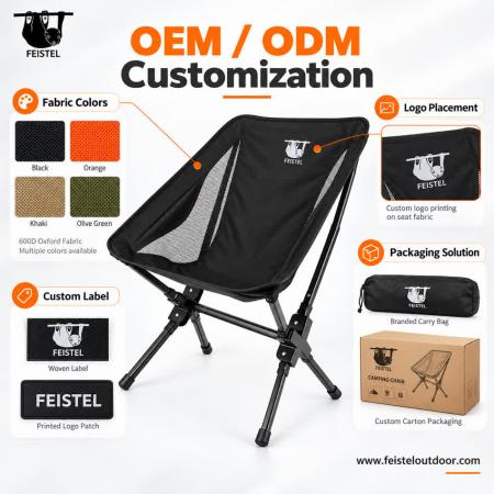 Portable Camping Chair – 7075 Aluminum Folding Moon Chair, 1.7kg Lightweight, 150kg Capacity 