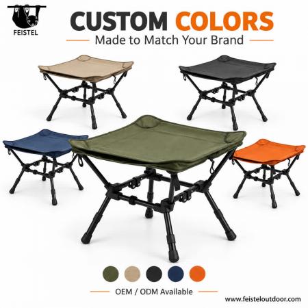 Portable Folding Stool – 2-in-1 Aluminum Camping Stool & Side Table, 1.45kg Lightweight, 120kg Capacity 