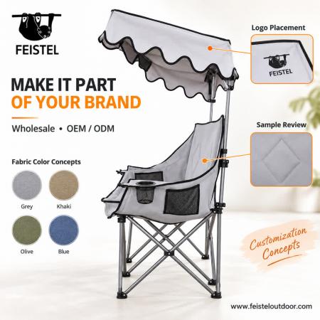 Double Camping Chair with Canopy – 600D Oxford Two-Person Folding Loveseat, Steel Frame, 141×50×93cm 