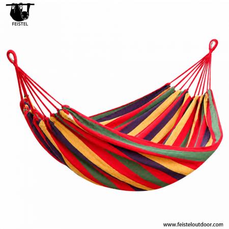 Large Double Canvas Hammock – 200×150cm Cotton-Polyester Blend, 200kg Capacity 