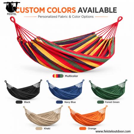 Large Double Canvas Hammock – 200×150cm Cotton-Polyester Blend, 200kg Capacity 