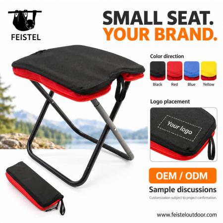 Folding Backpack Stool – 290g 7075 Aluminum Camping Seat, 120kg Capacity 