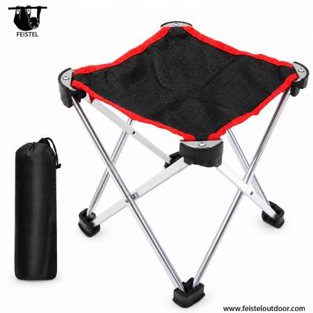 Mini Portable Folding Stool – 0.3kg 7075 Aluminum Camping Seat, Compact 8×30cm, 120kg Capacity 