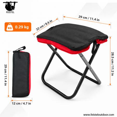 Folding Backpack Stool – 290g 7075 Aluminum Camping Seat, 120kg Capacity 