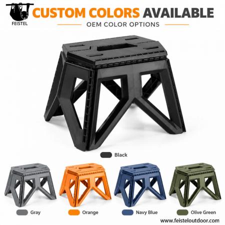 Portable Folding Camping Stool – PP Plastic, S/L Sizes, 150kg Capacity 