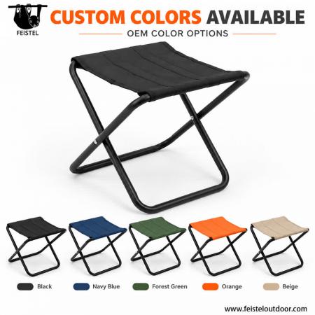 Lightweight Folding Camping Stool – 260g Aluminum X-Frame, 120kg Capacity 