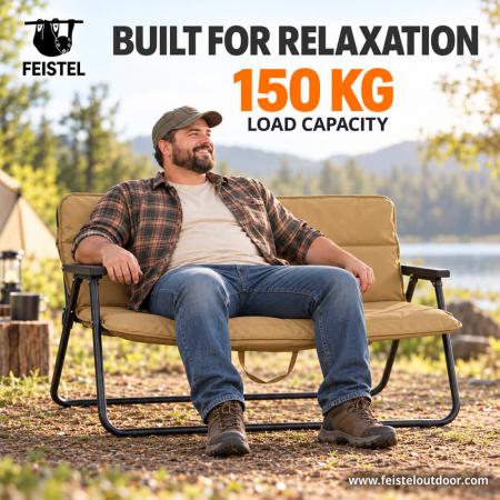Double Camping Chair Cotton-Padded Cover – Suede-Like Fabric, Oxford Cloth & 120g Wadding 