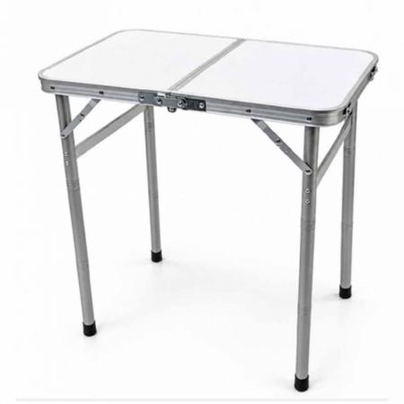 Portable Folding Camping Table – 60 × 40 cm 3-Height Foldable Table with MDF Top, Aluminum Frame & Compact Carry Size 
