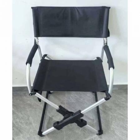 Folding Director's Camping Chair with Aluminum Frame, 600D Oxford Seat & Armrests – 3.25kg Portable Outdoor Chair 