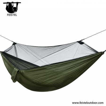 Nylon Camping Mosquito Hammock – 280×140cm 210T Fabric, 780g, 200kg Capacity & Hanging Kit 