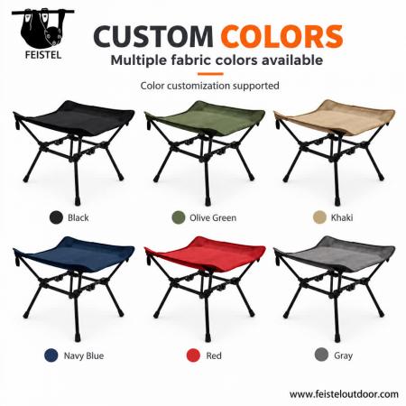 Heavy Duty Foldable Stool – 150kg Capacity Camping Stool with 7075 Aluminum Frame, Oxford Cloth Seat & Compact Storage 