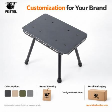 Fold Up Stools – Portable 7075 Aluminum Camping Stool Chair with Rigid Rectangular Seat & Compact Folding Design 