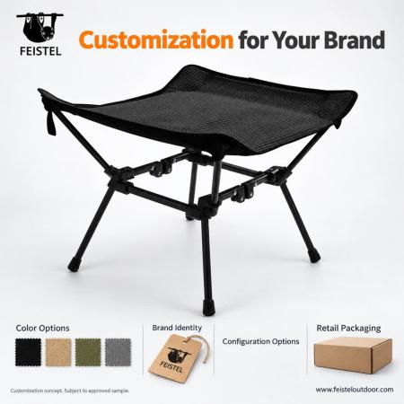 Heavy Duty Foldable Stool – 150kg Capacity Camping Stool with 7075 Aluminum Frame, Oxford Cloth Seat & Compact Storage 