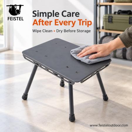 Fold Up Stools – Portable 7075 Aluminum Camping Stool Chair with Rigid Rectangular Seat & Compact Folding Design 