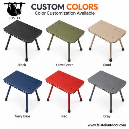 Fold Up Stools – Portable 7075 Aluminum Camping Stool Chair with Rigid Rectangular Seat & Compact Folding Design 