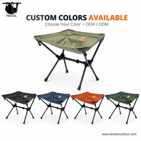 Campfire Stools – Collapsible Stool for Camping with 7075 Aluminum Frame, 600D Polyester Mesh Seat & Compact Folding Design 