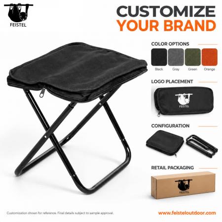 Folding Stool Camping Seat – 0.44kg Compact Aluminum Camp Folding Stool for Fishing & Travel, 120kg Capacity 