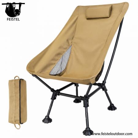 Oversized Folding Camping Chair – 150kg Capacity Lightweight Moon Chair with 7075 Aluminum Frame, 600D Polyester Mesh & Carry Bag 